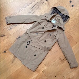 a new day Khaki Trench Coat with Hood